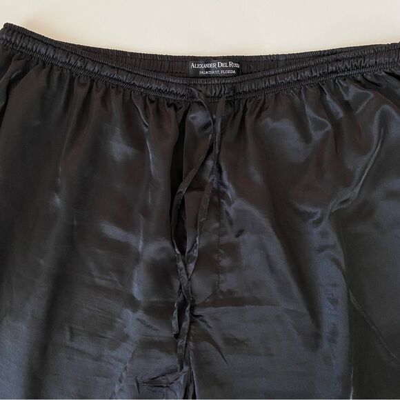 Men’s Satin Polyester Pajama Pants - Black - 2x - Picture 3 of 8